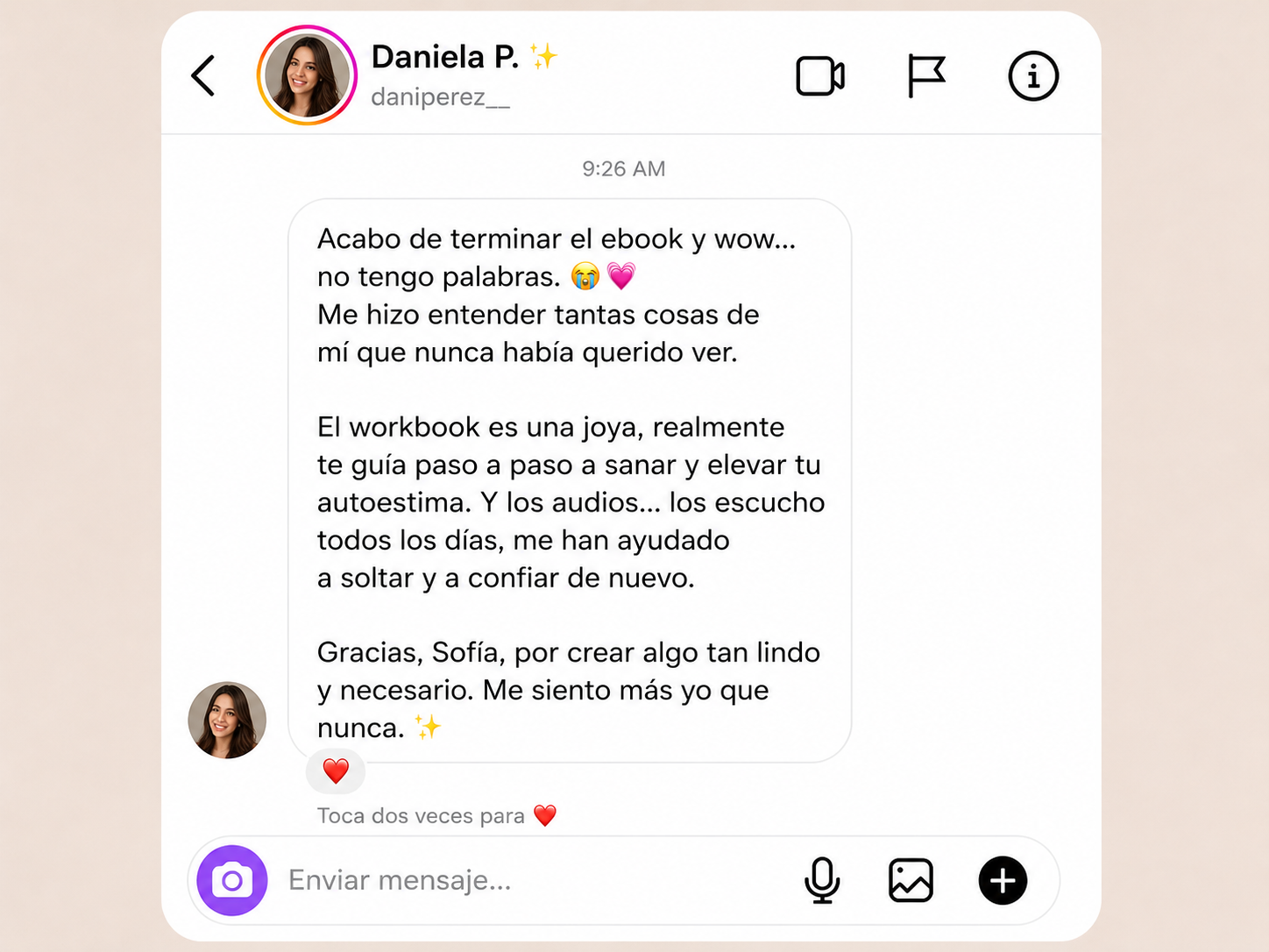Testimonio real de una alumna