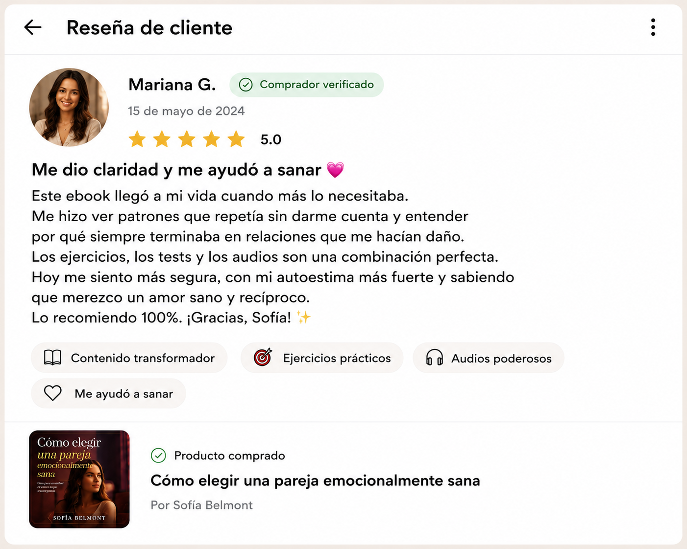 Testimonio real de una alumna