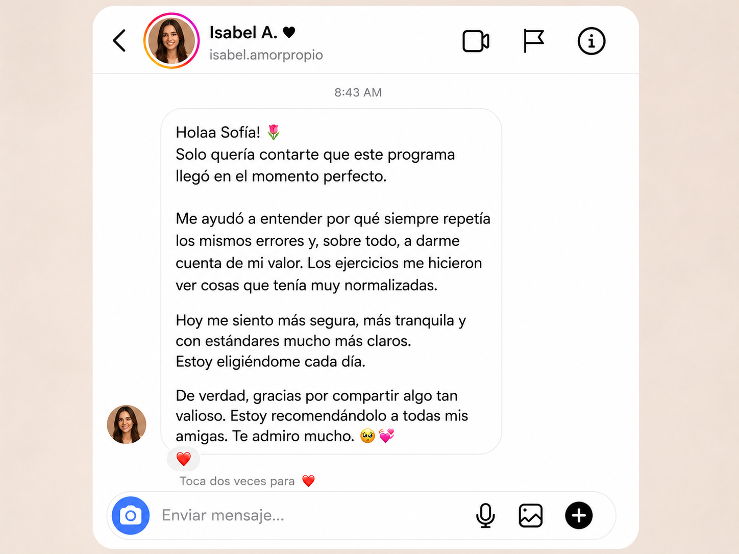 Testimonio real de una alumna